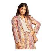 Versierde Revers Lange Mouw Blazer Alma EN Pena , Multicolor , Dames