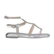 Griekse Stijl Dubbele Strap Sandaal Alma EN Pena , Gray , Dames