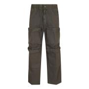 Cargo broek met elastische taille Diesel , Green , Heren