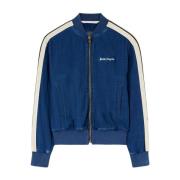 Blauwe Chambray Bomberjack Palm Angels , Blue , Dames