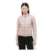 Gewatteerd Donsjack met Opstaande Kraag Moncler , Pink , Dames