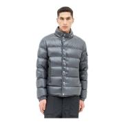 Gewatteerd Donsjack met Verstopte Capuchon Moncler , Gray , Heren