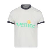 Witte T-shirt en Polo Collectie ERL , White , Heren