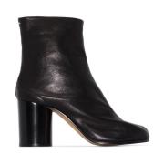 Zwarte Tabi Enkellaarzen Maison Margiela , Black , Dames