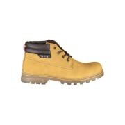 Gele veterschoenen met contrastdetails Carrera , Yellow , Heren