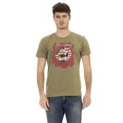 Groen Bedrukt Casual T-shirt Trussardi , Green , Heren