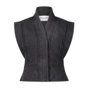 Stijlvolle Sweatvest met Drukknoopsluiting Isabel Marant , Gray , Dame...