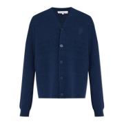 Cardigan met logo JW Anderson , Blue , Heren