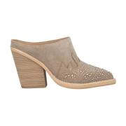 Glitter hoge klomp Alma EN Pena , Beige , Dames