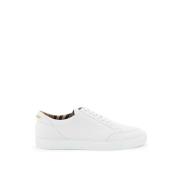 Witte Leren Sneaker Burberry , White , Dames