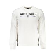 Witte Katoenen Sweatshirt met Logoprint North Sails , White , Heren