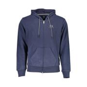 Blauwe Hoodie met Rits La Martina , Blue , Heren