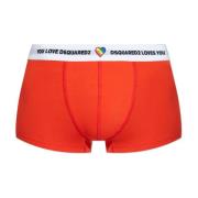 Boxershorts met logo Dsquared2 , Orange , Heren