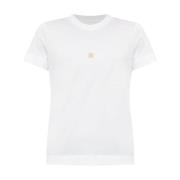 Witte Katoenen T-shirt met 4G Logo Givenchy , White , Dames