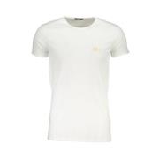 Print Logo Ronde Hals T-Shirt Cavalli Class , White , Heren