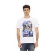 Elegante witte katoenmix tee Trussardi , White , Heren