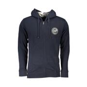 Blauwe hoodie met rits Cavalli Class , Blue , Heren