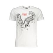 Print Logo Korte Mouw Tee Cavalli Class , White , Heren