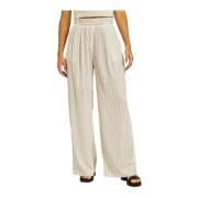 Glitter Straight Trousers Alma EN Pena , White , Dames