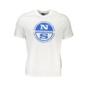 Print Logo Ronde Hals T-Shirt North Sails , White , Heren