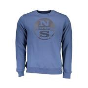 Stijlvol Blauw Bedrukt Logo Sweatshirt North Sails , Blue , Heren