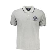 Grijze Katoenen Polo Shirt met Korte Mouwen North Sails , Gray , Heren