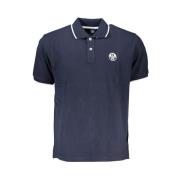 Blauw Katoenen Poloshirt met Korte Mouwen North Sails , Blue , Heren