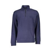 Blauw Bio Katoenen Sweatshirt Hugo Boss , Blue , Heren