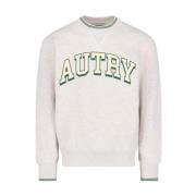 Katoenen sweatshirt met gele en groene logo-print Autry , Gray , Heren