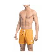 Oranje Zwemshorts met Frontprint Bikkembergs , Orange , Heren