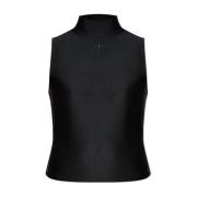 Top met opstaande kraag Adidas Originals , Black , Dames