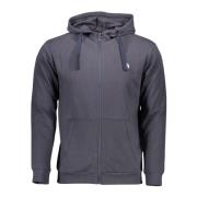 Blauwe Hoodie met Rits van Katoen Sergio Tacchini , Blue , Heren