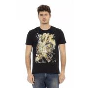 Elegant Zwart Ronde Hals T-Shirt Trussardi , Black , Heren