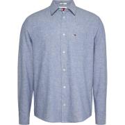 Heldere Blauwe Shirt Tommy Jeans , Blue , Heren