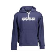 Blauwe Katoenen Hoodie met Ritszak Napapijri , Blue , Heren