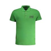 Groen Katoenen Poloshirt met Korte Mouwen en Knopen Cavalli Class , Gr...