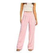 Glitter Straight Trousers Alma EN Pena , Pink , Dames