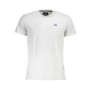 Elegant Grijs Geborduurd T-Shirt La Martina , White , Heren