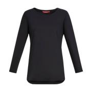 Elegante Zwarte Katoenen Blouse Marina Rinaldi , Black , Dames