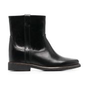 Zwarte Leren Susee Laarzen Isabel Marant , Black , Dames