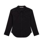 Tijgerprint Zwart Zijden Shirt Stella McCartney , Black , Dames