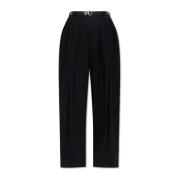 Wollen broek Jil Sander , Black , Dames