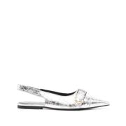 Zilveren Platte Slingback Schoenen Givenchy , Gray , Dames