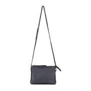 Stijlvolle Leren Crossbodytas Abro , Blue , Dames