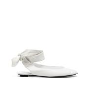 Witte Leren Ballerina Schoenen The Attico , White , Dames