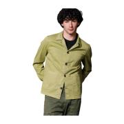 Heren Field Jacket in Katoen en Tencel Mason's , Green , Heren