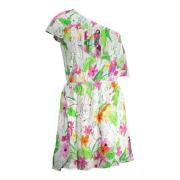 Chique korte One-Shoulder jurk Desigual , Multicolor , Dames