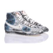 Aangepaste Lichtblauw Wit Zwart Sneakers Nike , Multicolor , Heren