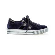 Blauwe Velvet Sneakers Gabor , Blue , Dames