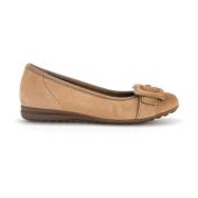 Velours Klassieke Ballerina Schoenen Gabor , Beige , Dames